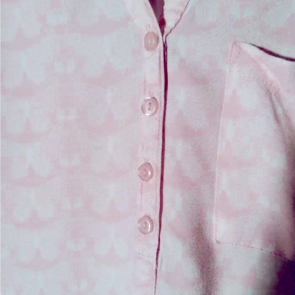 Sonoma Life+Style pink Butterfly print Medium Blouse - Picture 4 of 6